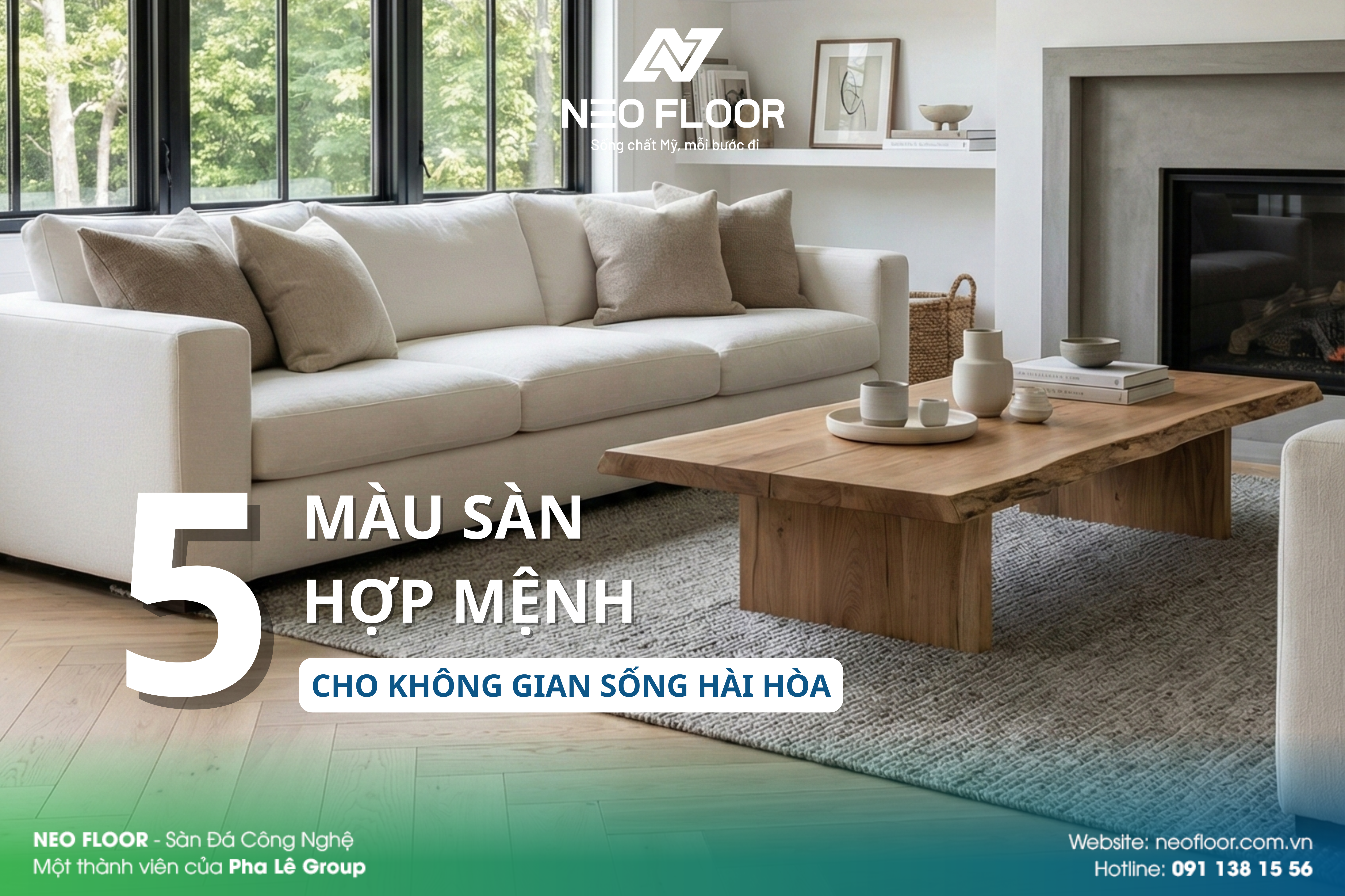 CHỌN MÀU SÀN HỢP PHONG THỦY – KHI MÀU SẮC TẠO DÒNG CHẢY VẬN KHÍ